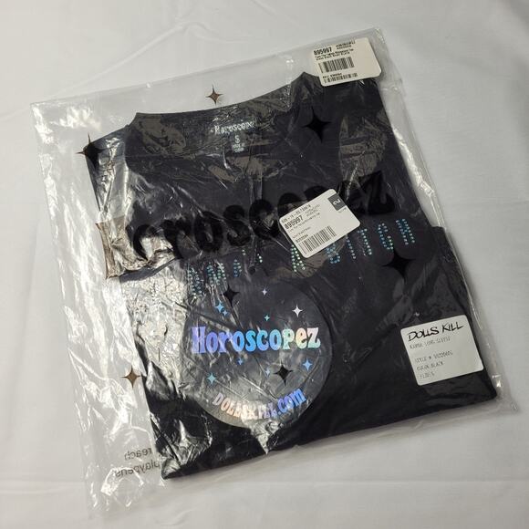 NWT Karma's A B* Bedazzled Crop Tee size Small - Picture 7 of 7